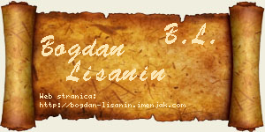 Bogdan Lišanin vizit kartica
